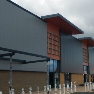 Gallagher Retail Park Cladding